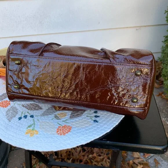 Vintage Ruth Saltz Leather Satchel Purse - Picture 5 of 12